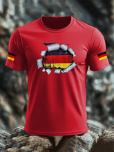 Kurzarm-T-Shirt aus Baumwolle für Männer mit Deutschland-Flagge